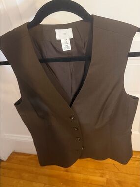 H&M Dark Brown Tailored Vest